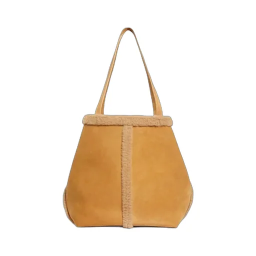 Fleece-Trimmed Tote Bag