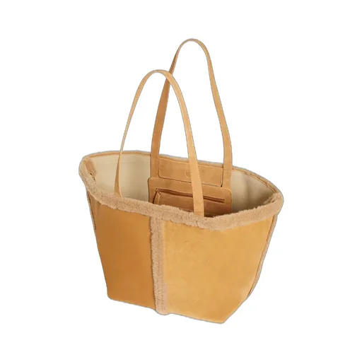 Fleece-Trimmed Tote Bag