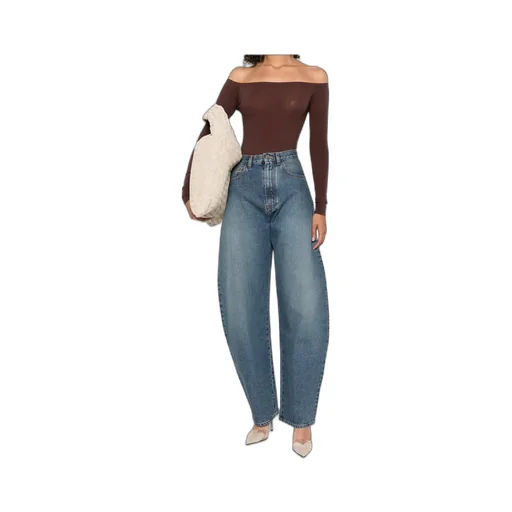 AlaÏA Second-Skin Knit Off-Shoulder Bodysuit