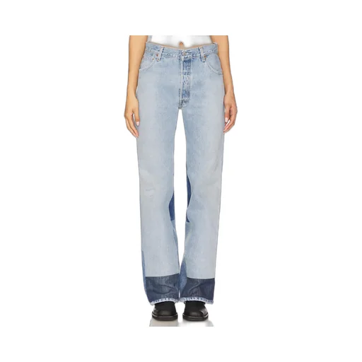 Paint-Splatter Panelled Jeans