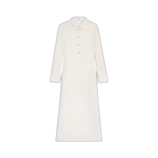 Midi Polo Dress In Crochet Cotton