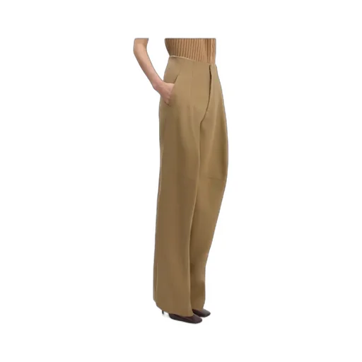 Victoria Beckham Straight-Leg Pleated Trousers