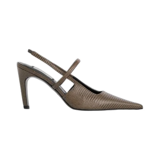 TotÊMe Embossed Pointed Toe Slingbacks