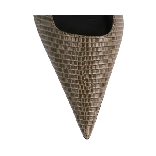 TotÊMe Embossed Pointed Toe Slingbacks