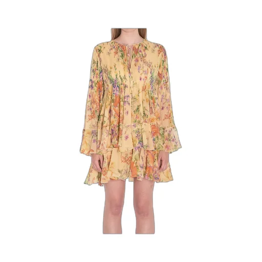 Mini Pleated Dress In Silk Georgette