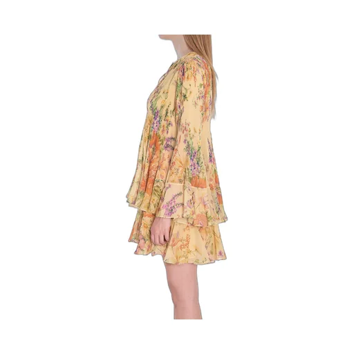 Mini Pleated Dress In Silk Georgette