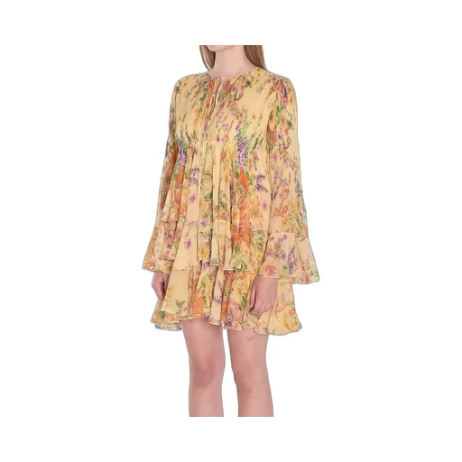 Mini Pleated Dress In Silk Georgette