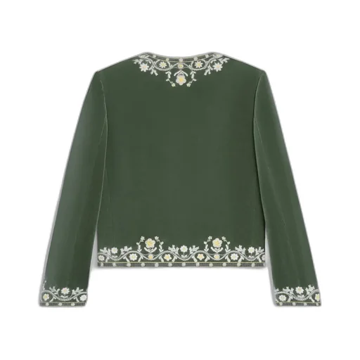 Embroidered Chelsea Jacket In Velvet
