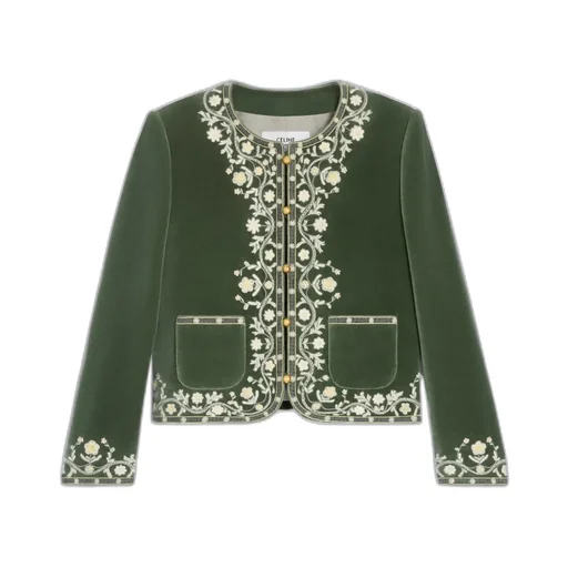 Embroidered Chelsea Jacket In Velvet