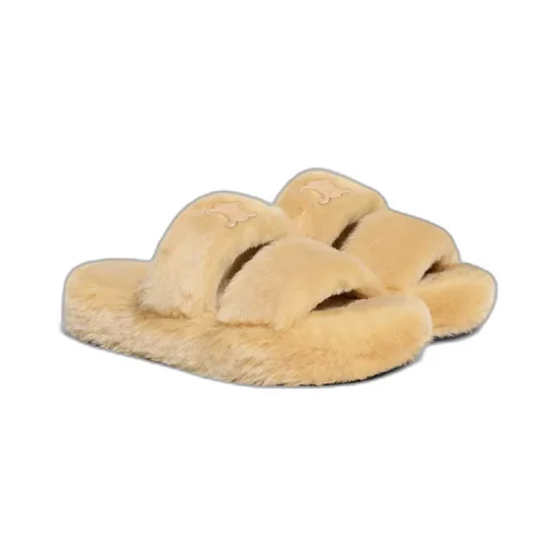 Celine Triomphe Shearling Slipper