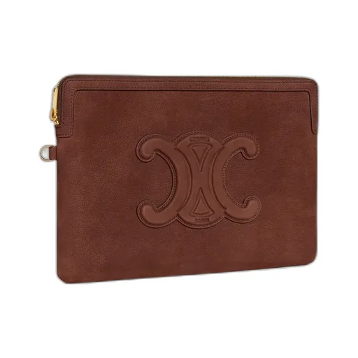 Small Pouch With Strap Cuir Triomphe In Grained Calfskin