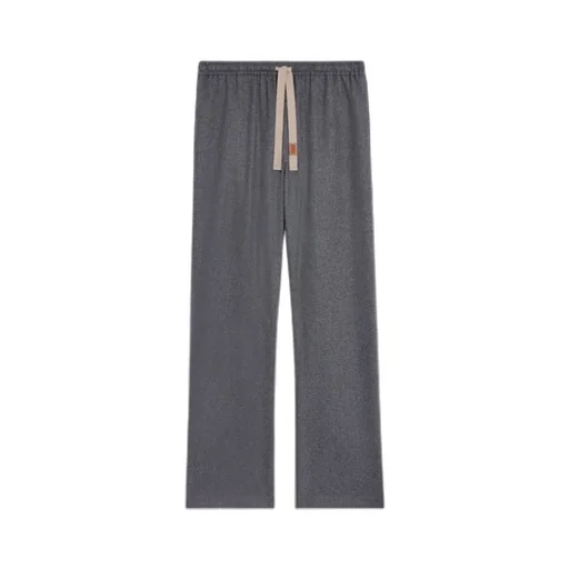 Drawstring Trousers In Cashmere Flannel
