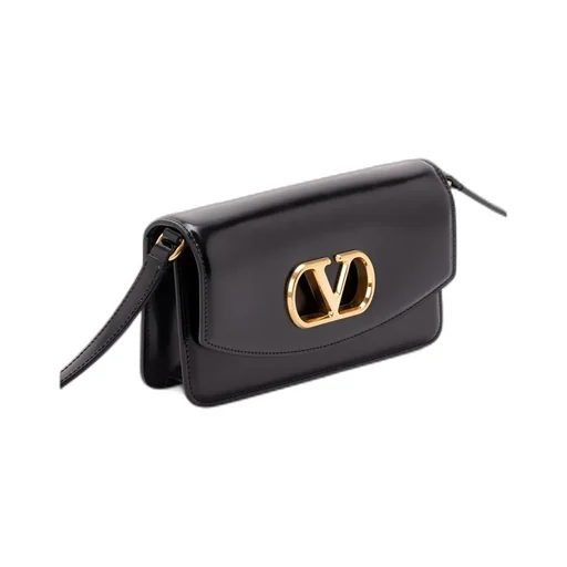 Vlogo Signature-Plaque Leather Shoulder Bag