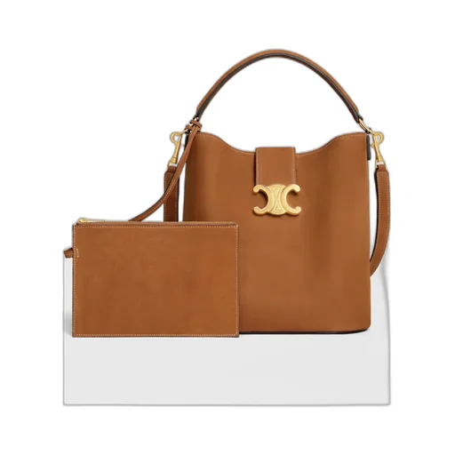 Medium Bucket Louise In Nubuck Calfskin