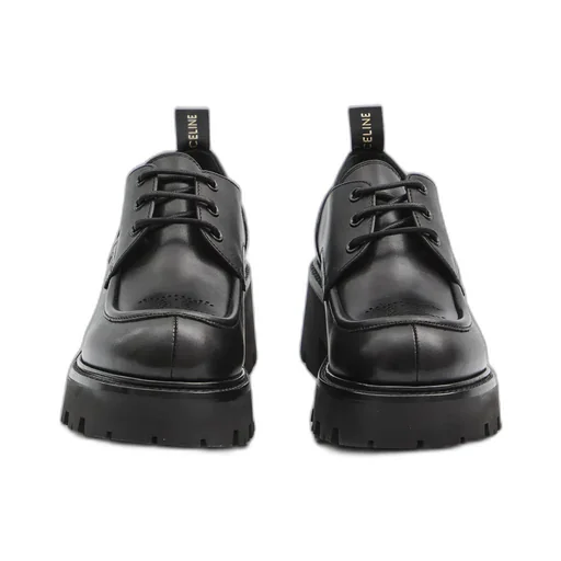 Celine Triomphe Derbies In Shiny Bull