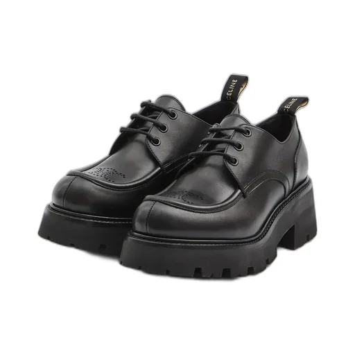 Celine Triomphe Derbies In Shiny Bull