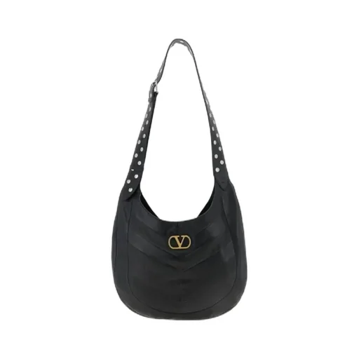 Valentino Vlogo Signature Stud Detailed Shoulder Bag