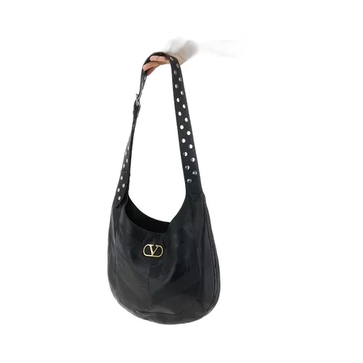 Valentino Vlogo Signature Stud Detailed Shoulder Bag