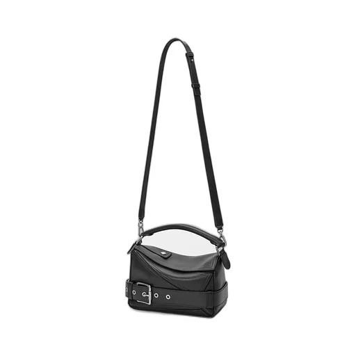 Small Puzzle Biker Bag In Shiny Calfskin