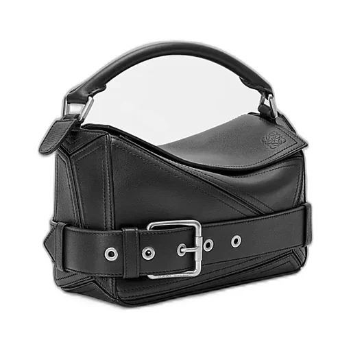 Small Puzzle Biker Bag In Shiny Calfskin
