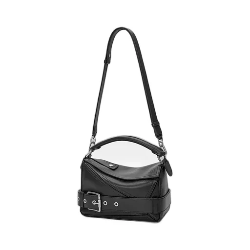 Small Puzzle Biker Bag In Shiny Calfskin