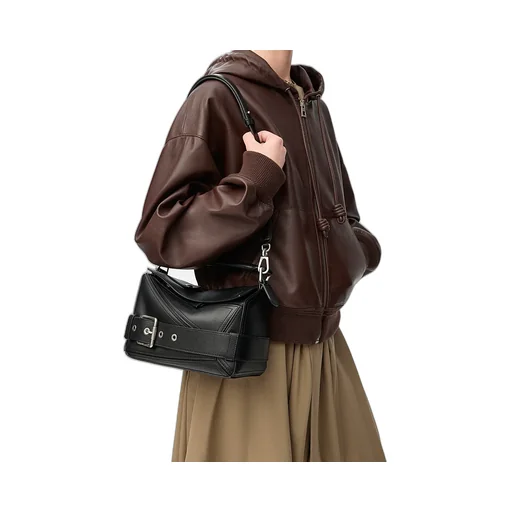 Small Puzzle Biker Bag In Shiny Calfskin