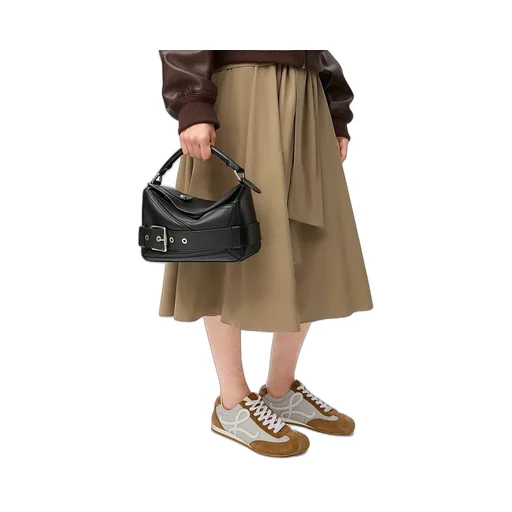 Small Puzzle Biker Bag In Shiny Calfskin