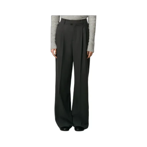 Wool High Waist Wide Pants