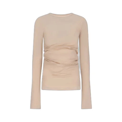 Long Sleeve Pleated T-Shirt