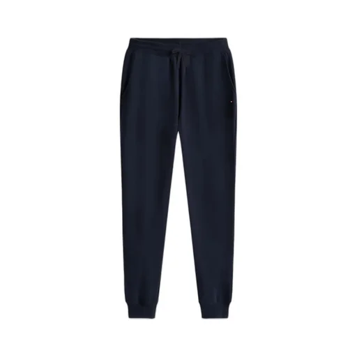 Flag Embroidered Rolled Hem Jogging Pants