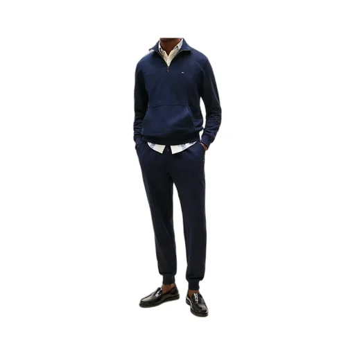 Flag Embroidered Rolled Hem Jogging Pants