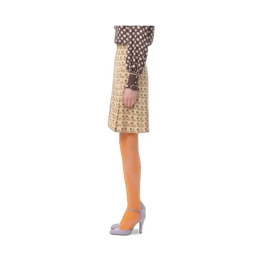 Crepe De Chine Skirt With Petit Charles Print