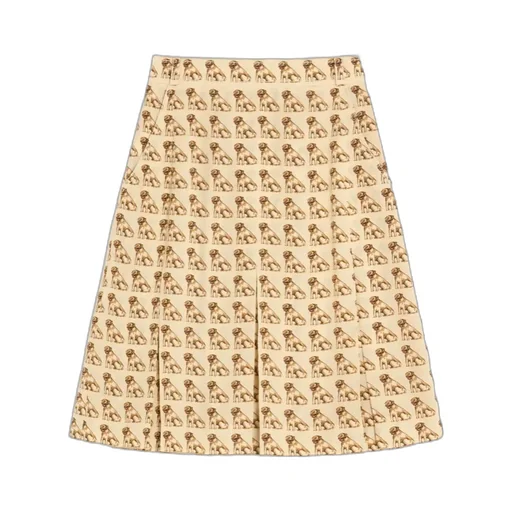 Crepe De Chine Skirt With Petit Charles Print