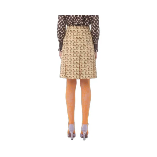 Crepe De Chine Skirt With Petit Charles Print
