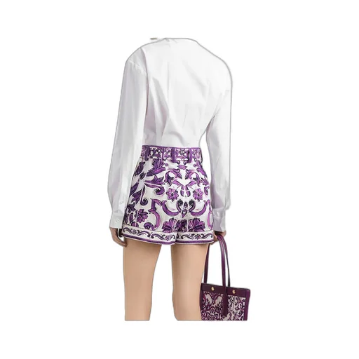 Dolce & Gabbana Front Tie Detailed Poplin Shirt
