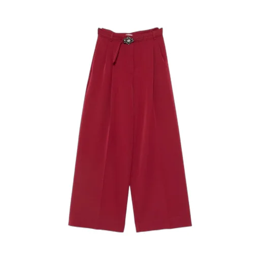 Belted Wide-Leg Casual Pants
