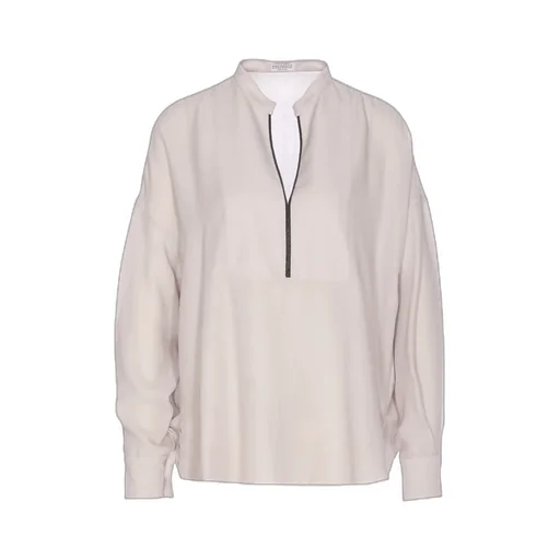 Brunello Cucinelli V-Neck Long-Sleeved Shirt