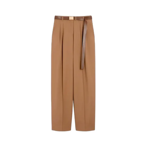Max Mara Studio Belted Pleated Trousers