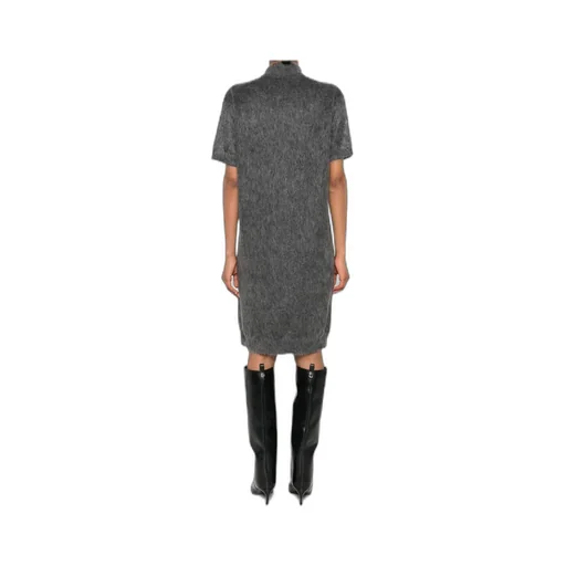 Sequin-Embellished High-Neck Dress