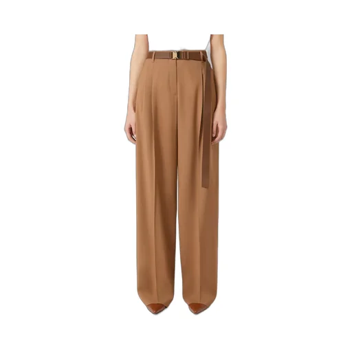 Max Mara Studio Belted Pleated Trousers