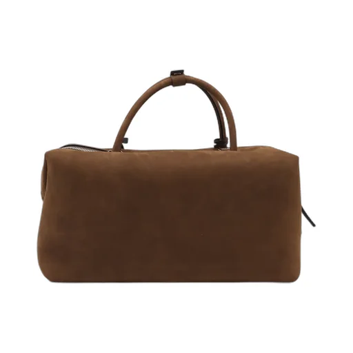 Large Nubuck Leather Boston Bag