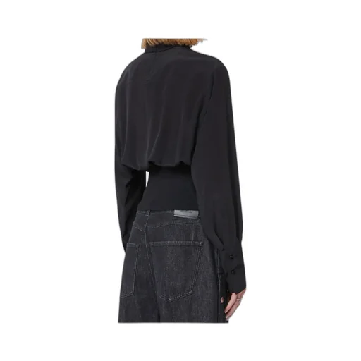 Sportmax High Neck Gathered Blouse
