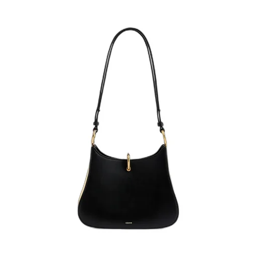 Medium Ring Leather Shoulder Bag