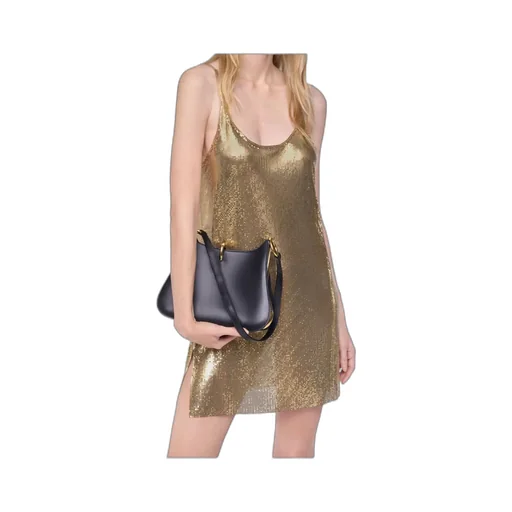 Medium Ring Leather Shoulder Bag