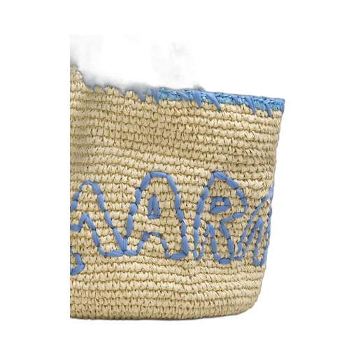 Marni Logo Embroidered Woven Shoulder Bag