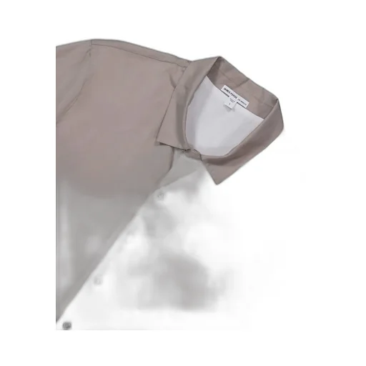 Short-Sleeves Buttoned Poplin Shirt