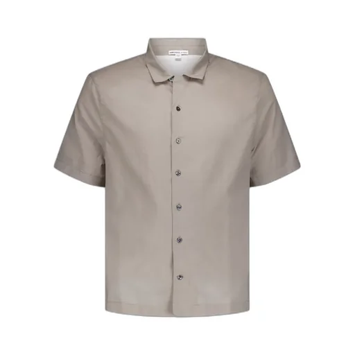 Short-Sleeves Buttoned Poplin Shirt