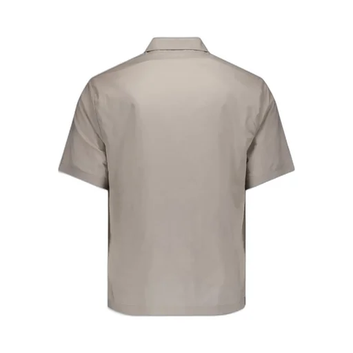 Short-Sleeves Buttoned Poplin Shirt