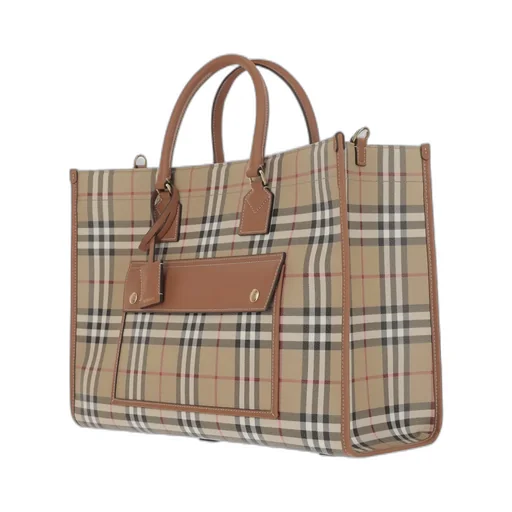 Burberry Freya Checked Medium Tote Bag
