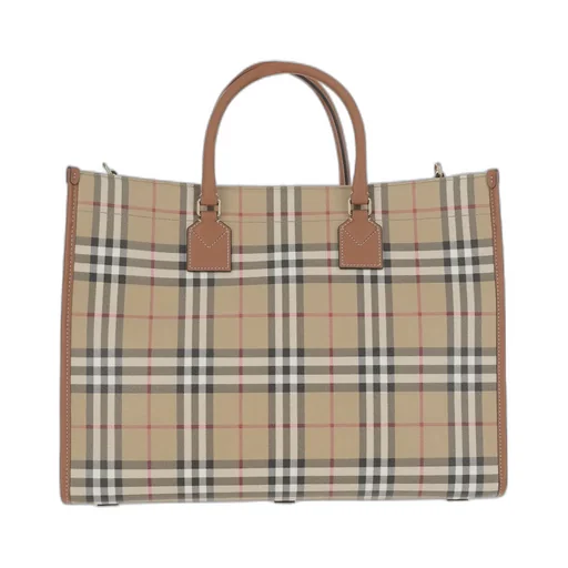 Burberry Freya Checked Medium Tote Bag